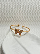 Gold Polished Butterfly Style Bangle